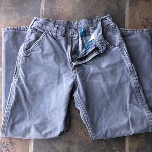 Carhartt Flannel Lined Pants 32 x 32 Grey